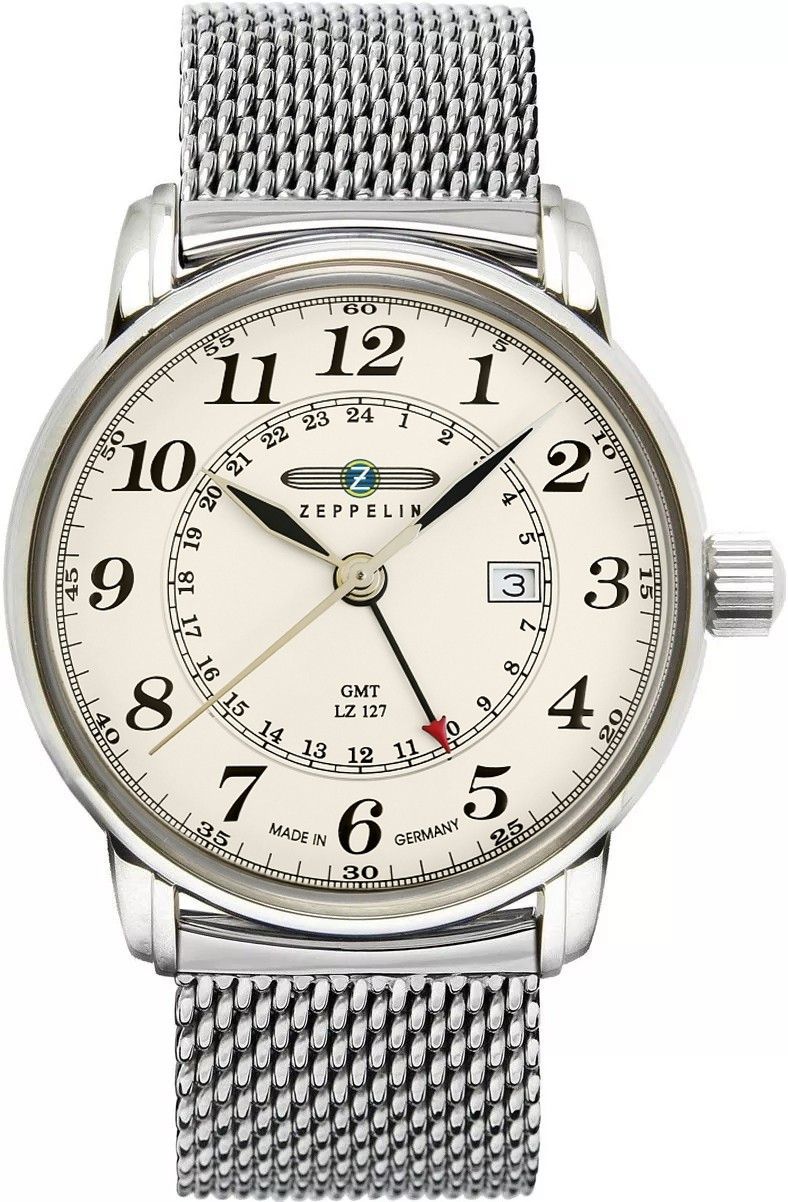 zegarek męski zeppelin lz127 graf zeppelin gmt 7642m-5 + box