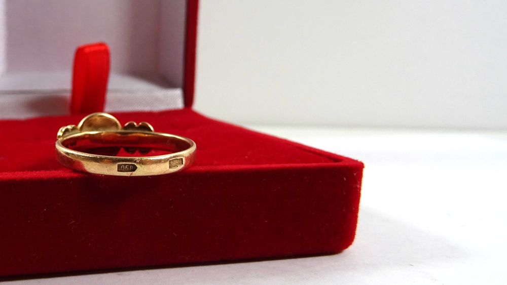 Tajemniczy  ZŁOTY PIERŚCIONEK PR585 14K Loombard Lubawa Lombard