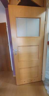Drzwi 2 szt skrzydła drzwi pokojowych 80 cm+ klamka