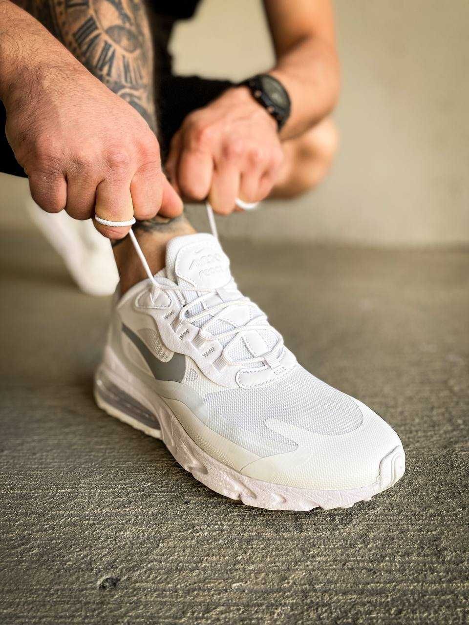 Nike Air Max 270 React "White"(Преміум якість)