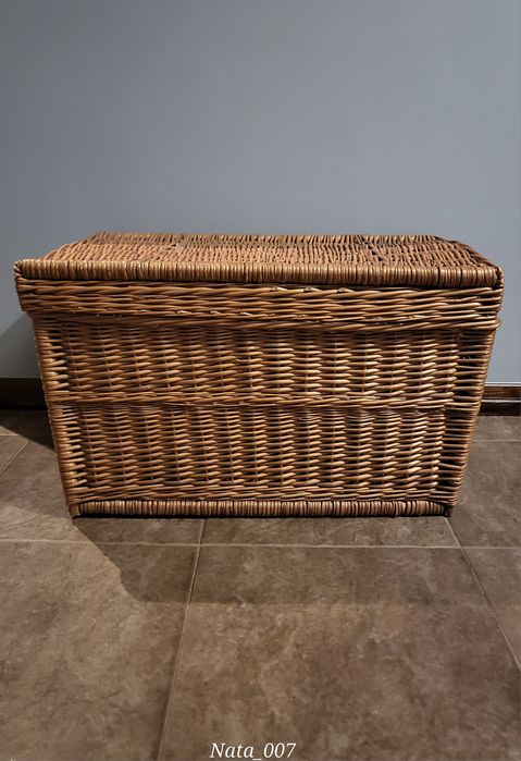 Skrzynia kufer wiklinowy duży 70x43x41