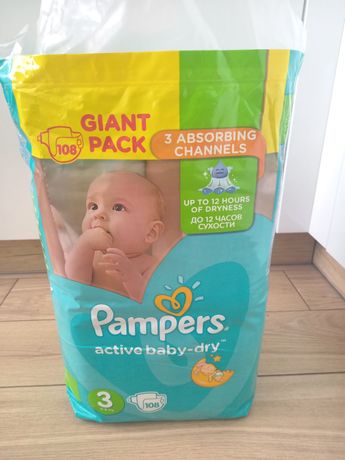 Pampersy pampers avtive baby-dry 3