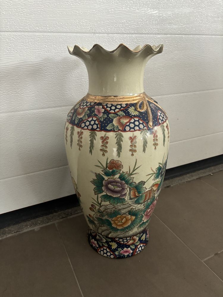 Duża waza chińska ręcznie malowana 52 cm dynastia Ming porcelana Azja