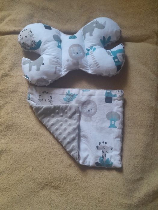 Zestaw: kokon, wkładka do kokonu,rożek, poduszka , motylek,kocyk