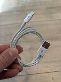 Przewód kabel USB na Apple Lightning, bialy 1m