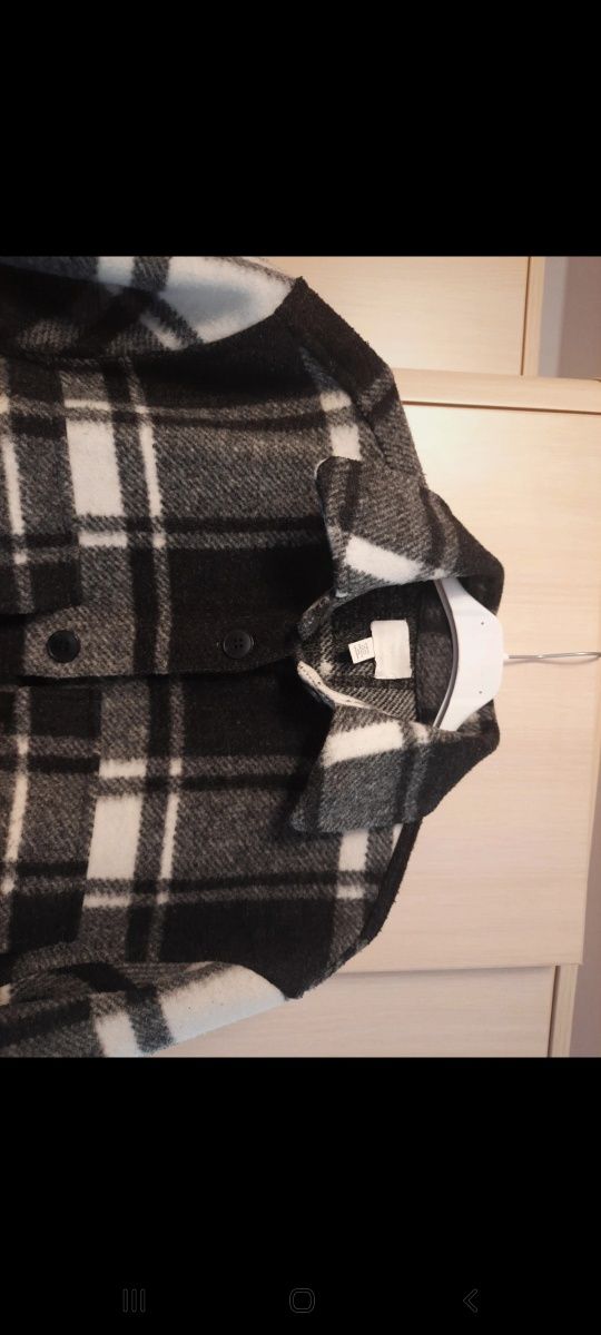 Kurtko-koszulo-bluza w kratę XS/S H&M