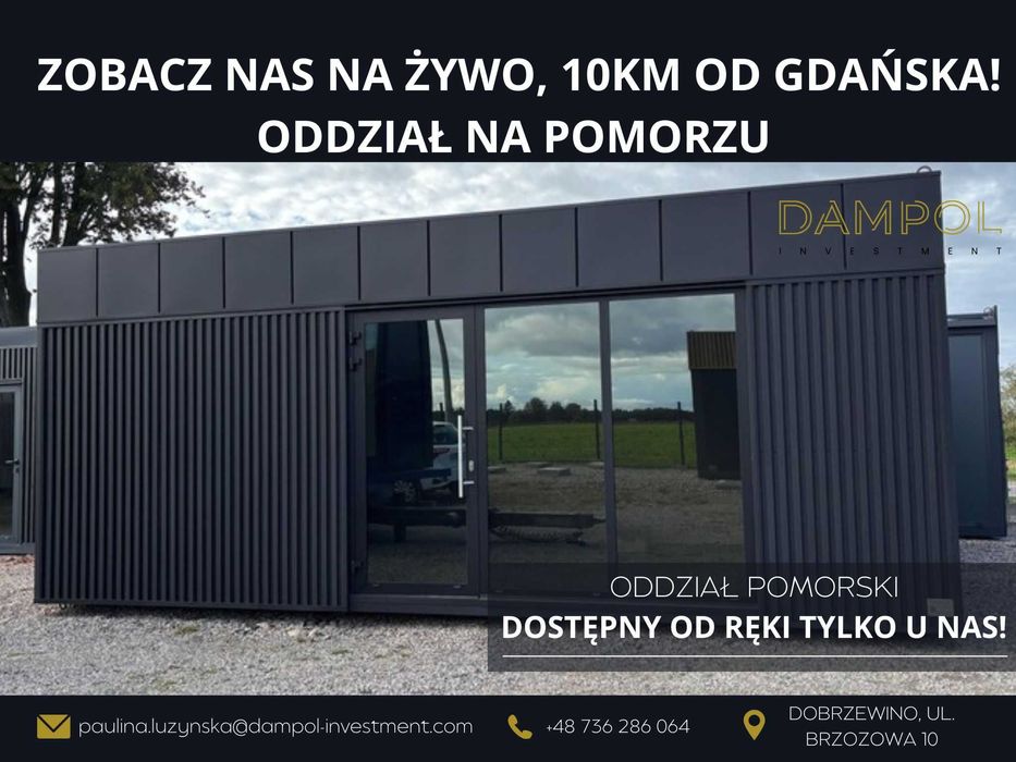 Nowoczesny pawilon biurowy 7X3 / całoroczny 21m2 / handlowy, sklep