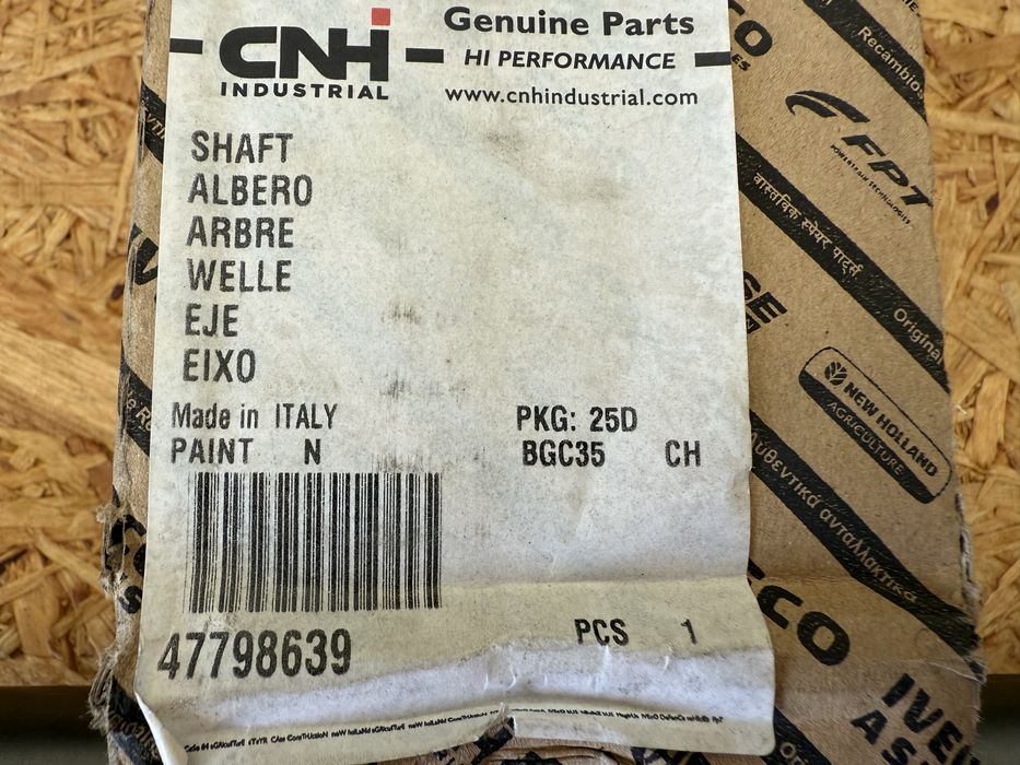 Wałek WOM skrzyni New Holland T4. sadownik Case Quantum sadownik CNH