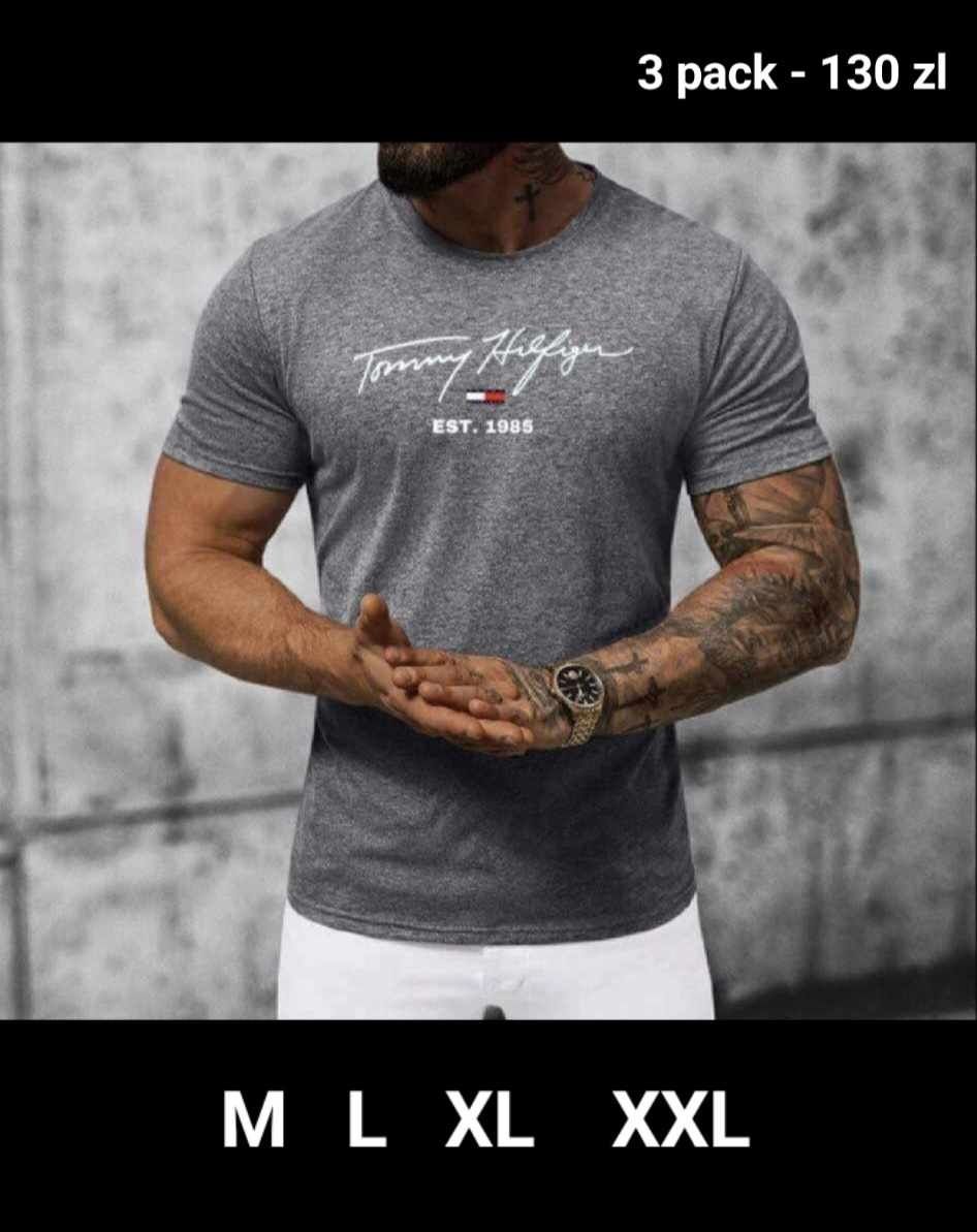 Nowe koszulki Męskie 3szt.M L XL XXL różne modele.