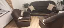 Zestaw sofa dwa fotele
