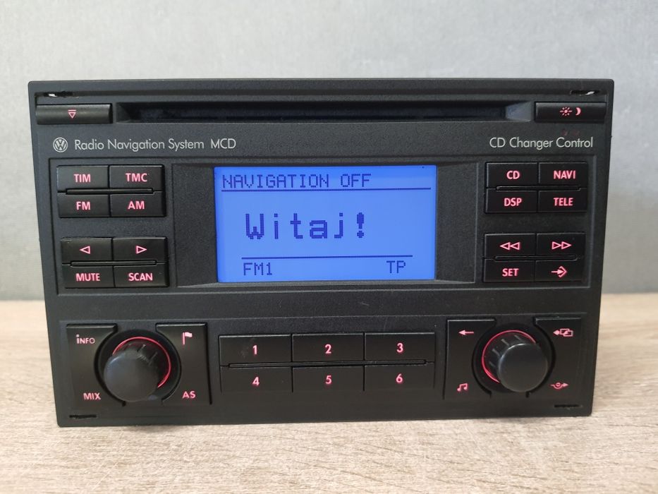 Radio samochodowe VW Volkswagen MCD Navi + kod Passat B5 Golf 4, T5