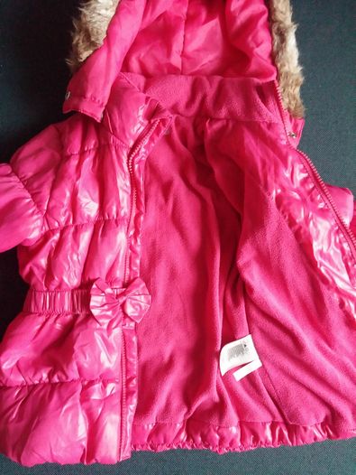 jak nowa H&M kurtka zimowa dla dziewczynki 98,czapka,rękawiczki,szalik