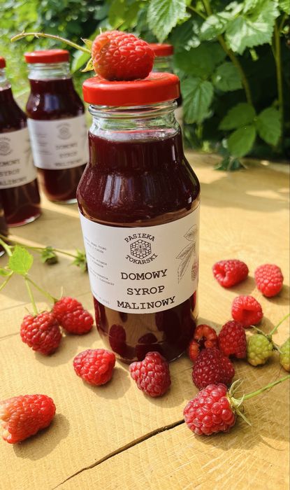 Domowy syrop malinowy 20 butelek