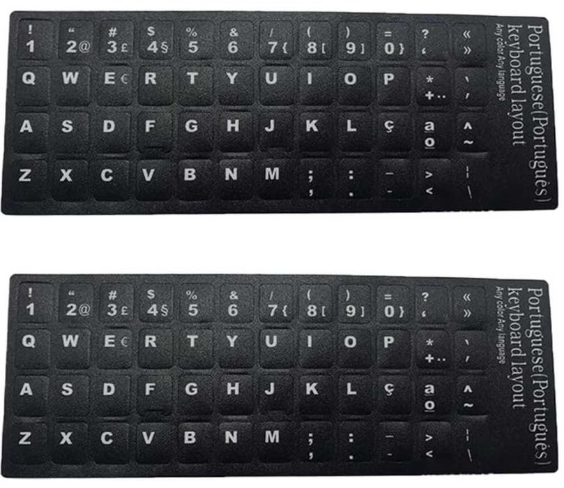 Autocolantes para teclado layout português