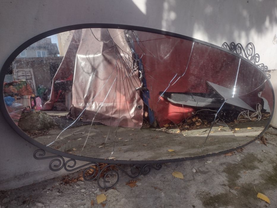 Lustra Ikea lustro w metalowej ramie prl