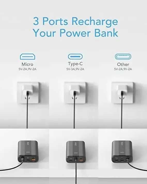 Power Bank VRURC 22.5Вт 20 000mAh Павербанк 20000 mAh