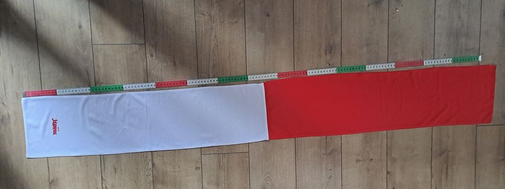 Szalik bialo czerwony z napisem Solidarność