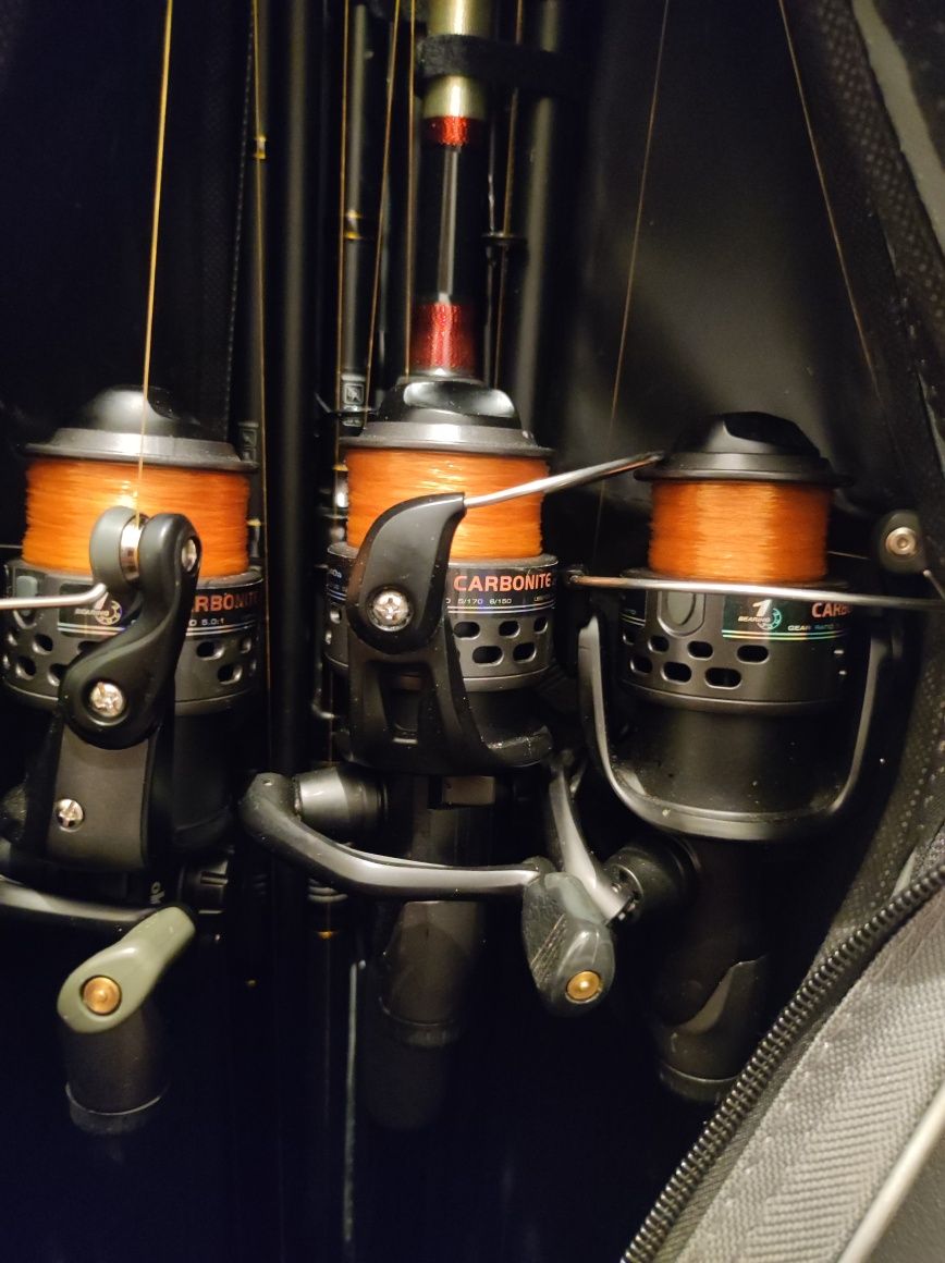 3x kołowrotek Okuma Carbonite CBF 140a