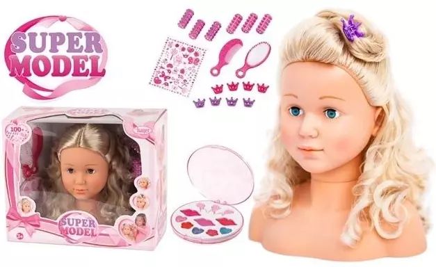 Głowa do stylizacji, Super modelka. Bayer. Nowy Produkt