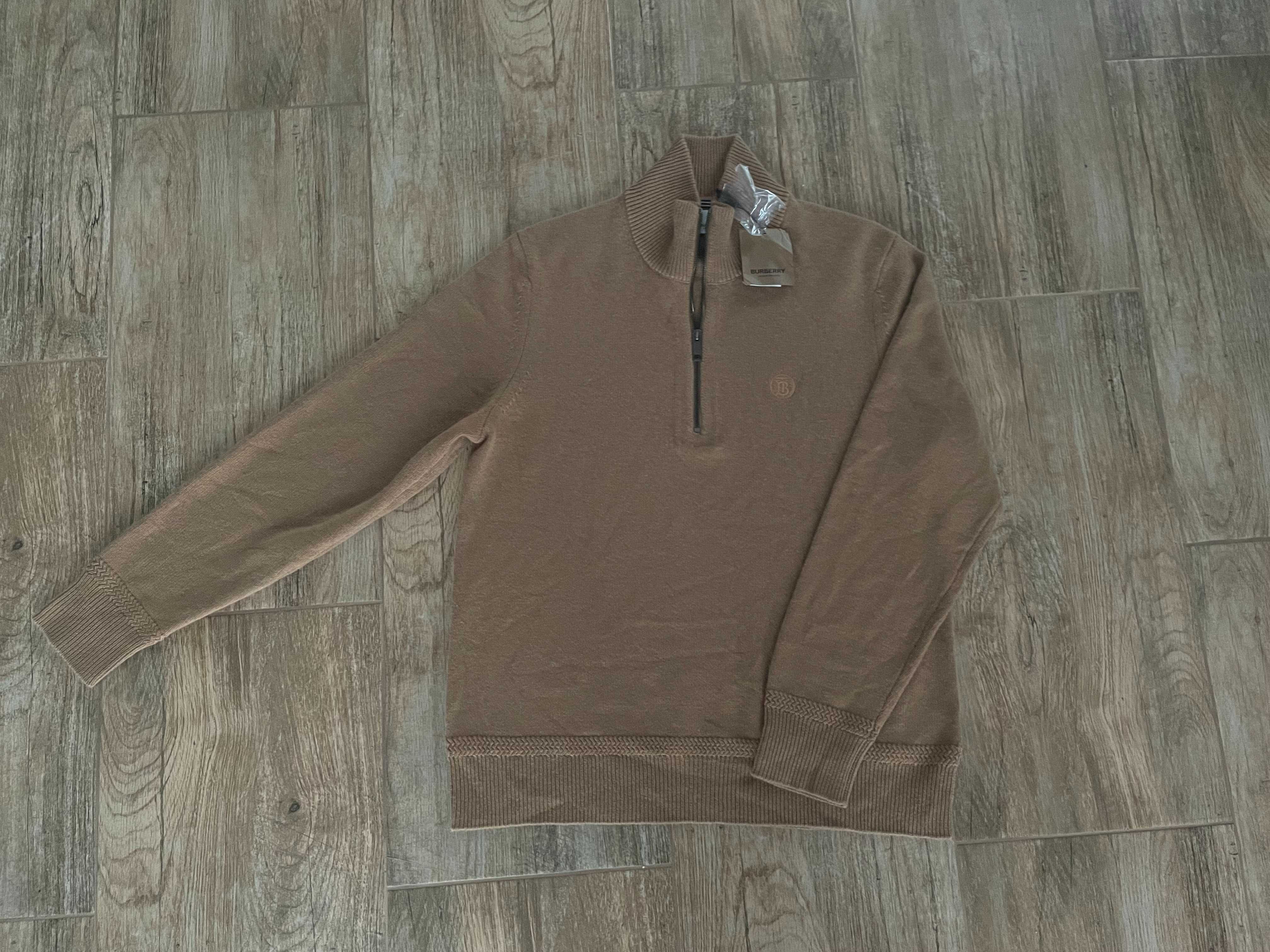 Męski sweter ekskluzywnej marki Burberry, kaszmir 100%, rozmiar XL