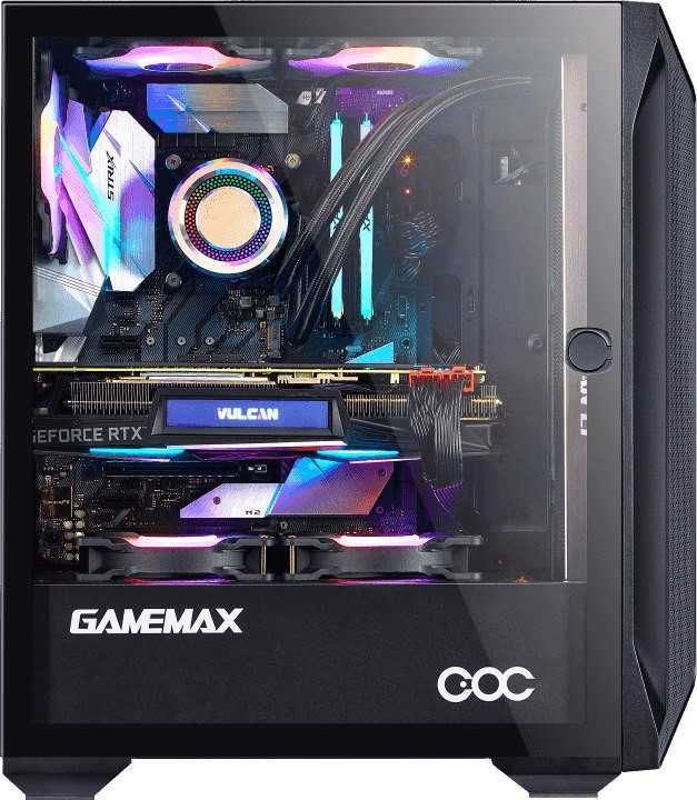 Корпус настоящего игрового ПК GameMax Brufen C1 (9FanARGB+HUB+кабель)