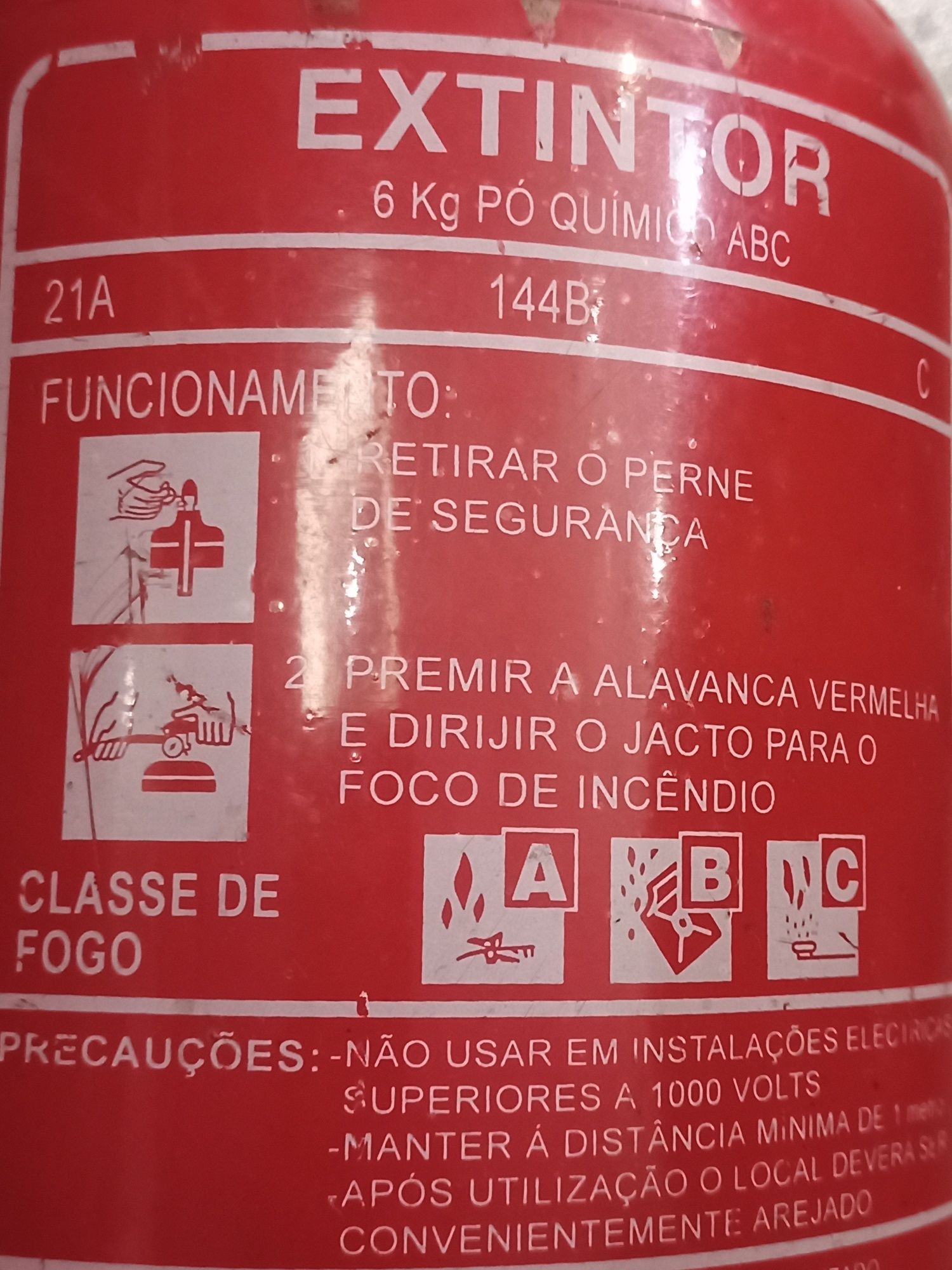Extintor sem manutenção 6 Kg