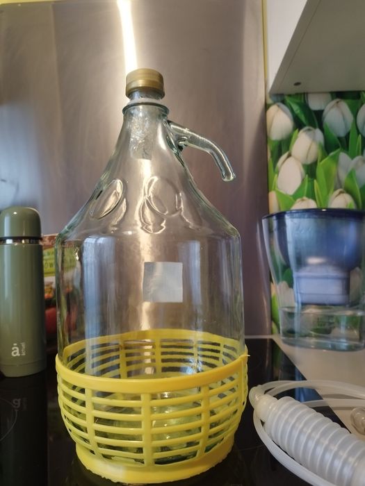 Butla gąsior na wino komplet