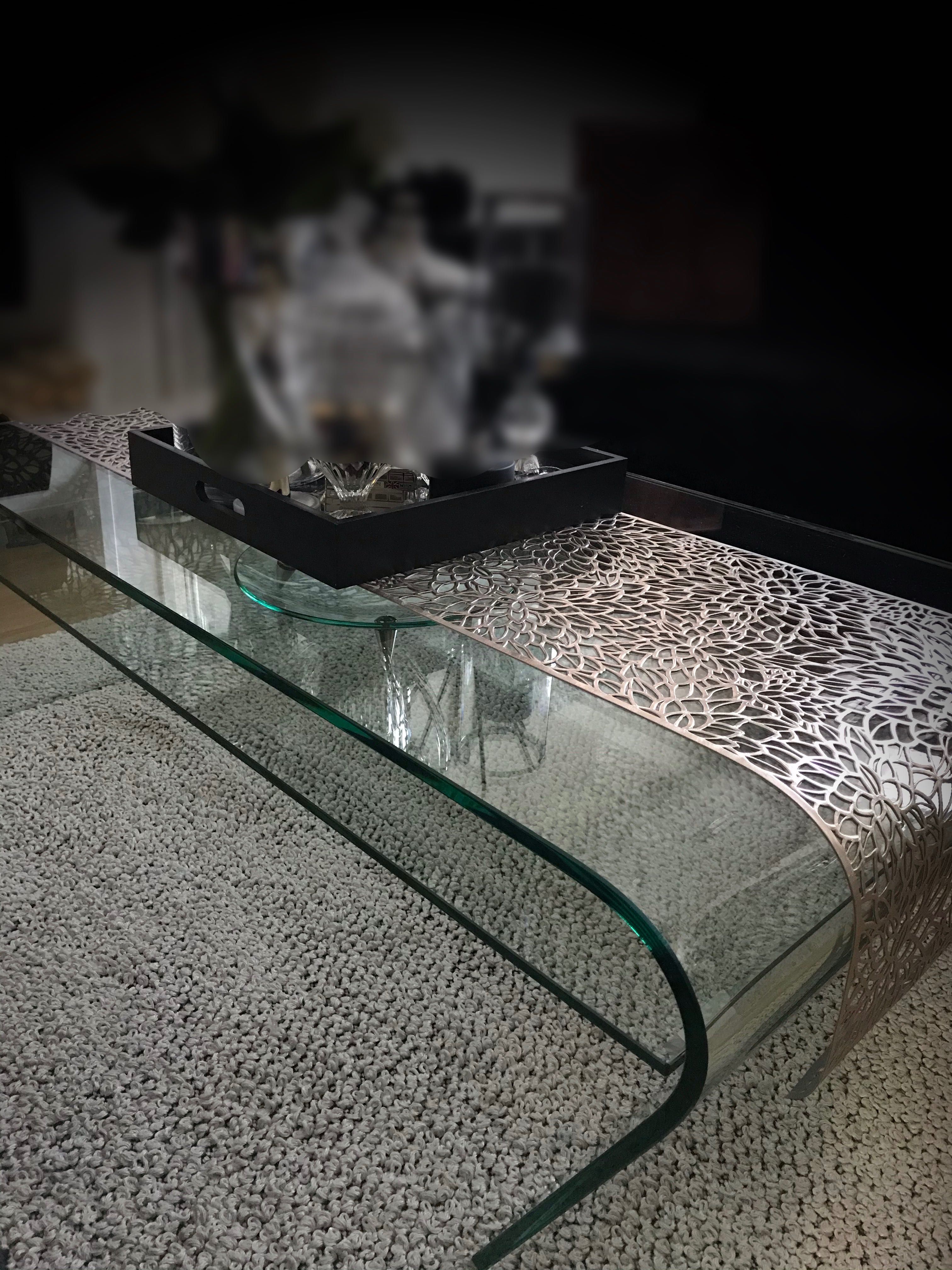 Szklana ława - stolik do salonu glamour