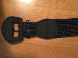 Cinto em pele e corda