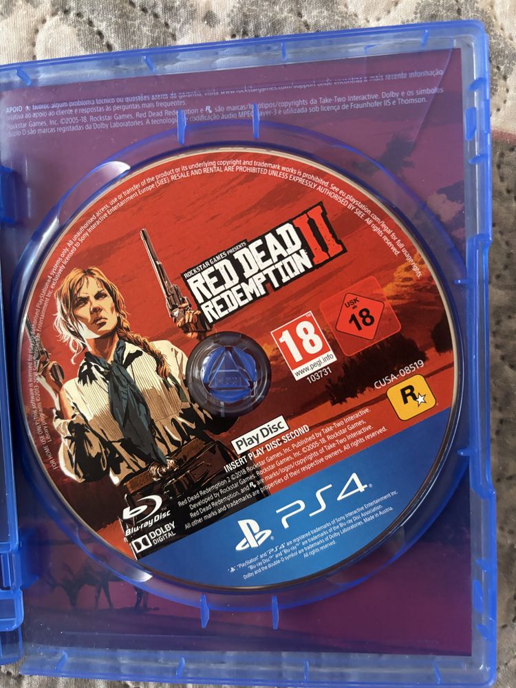 Red Dead Redemption 2 (PS4) – Português – Excelente Estado – 2 Discos