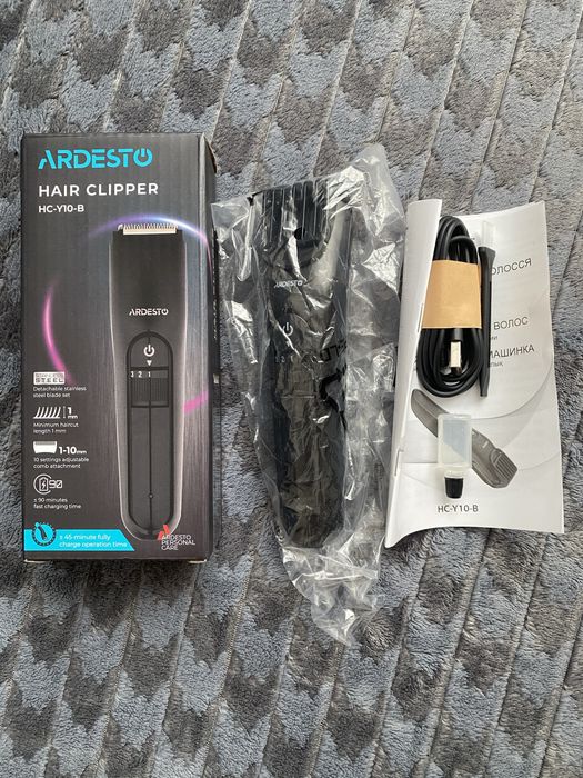 акумуляторна машинка для стрижки Ardesto HC-Y10-B, тример для стрижки