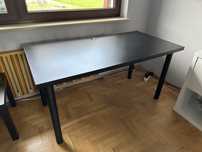 Duże czarne grube biurko 150x75 cm (podswietlenie RGB)