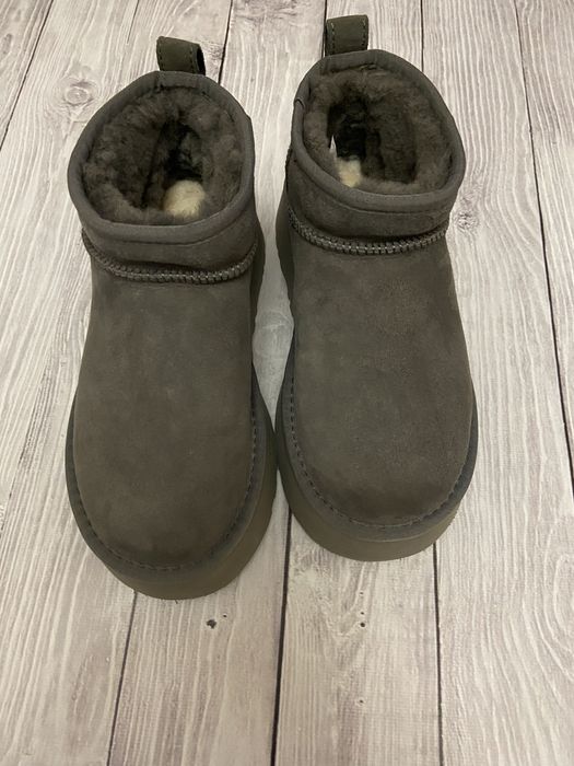 Угги серые платформа