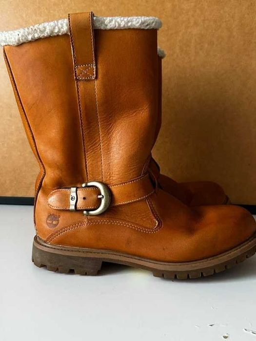 Timberland skórzane ocieplane boots 40 | brązowe, klasyczne