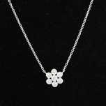 Złoty naszyjnik z diamentami 0.12ct delikatny uroczy 45cm 18K