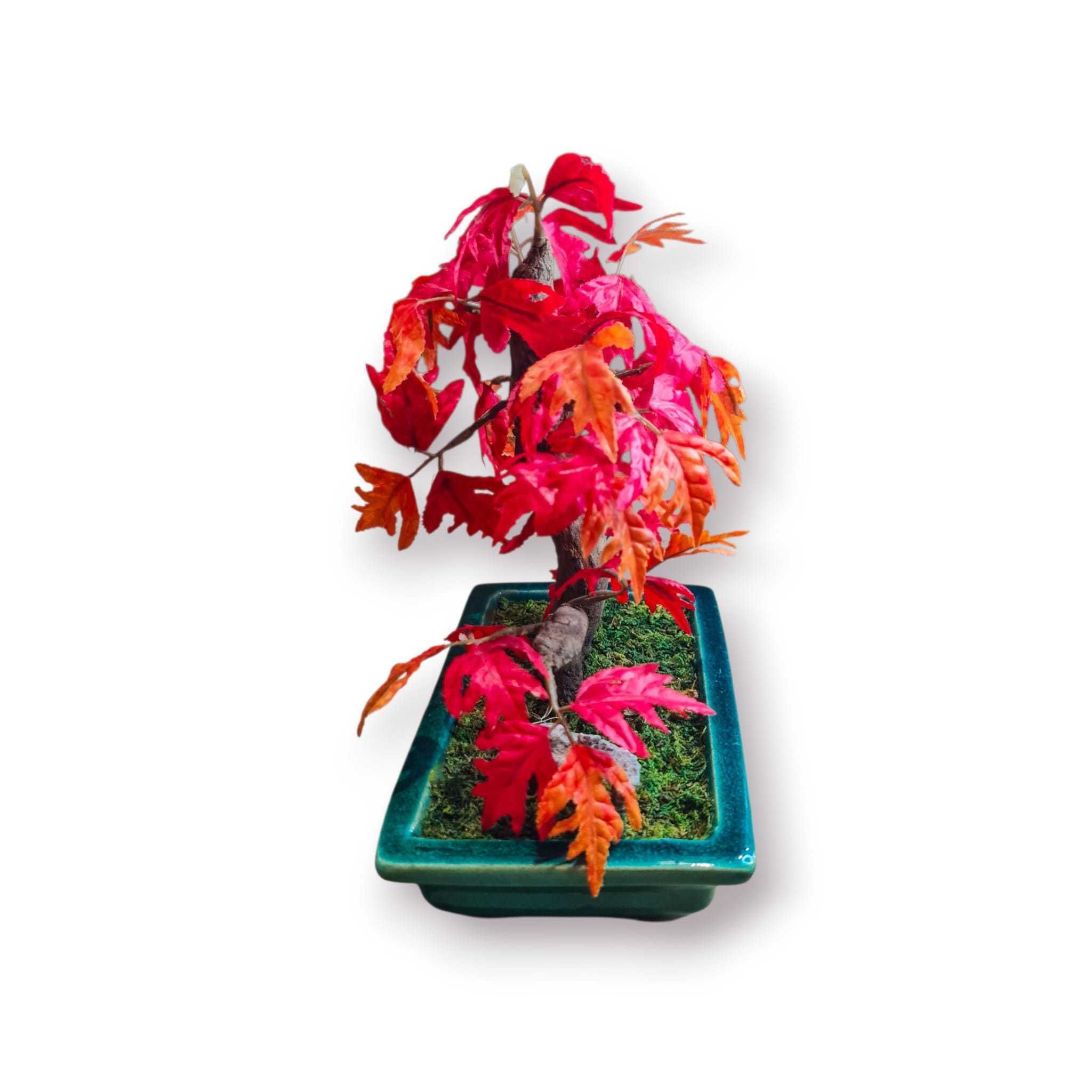 Mini Bonsai Artificial Bordo Vermelho (maple) – Decoração Elegante