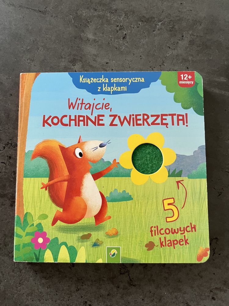 Ksiazka sensoryczna z klapkami Witajcie kochane zwierzeta