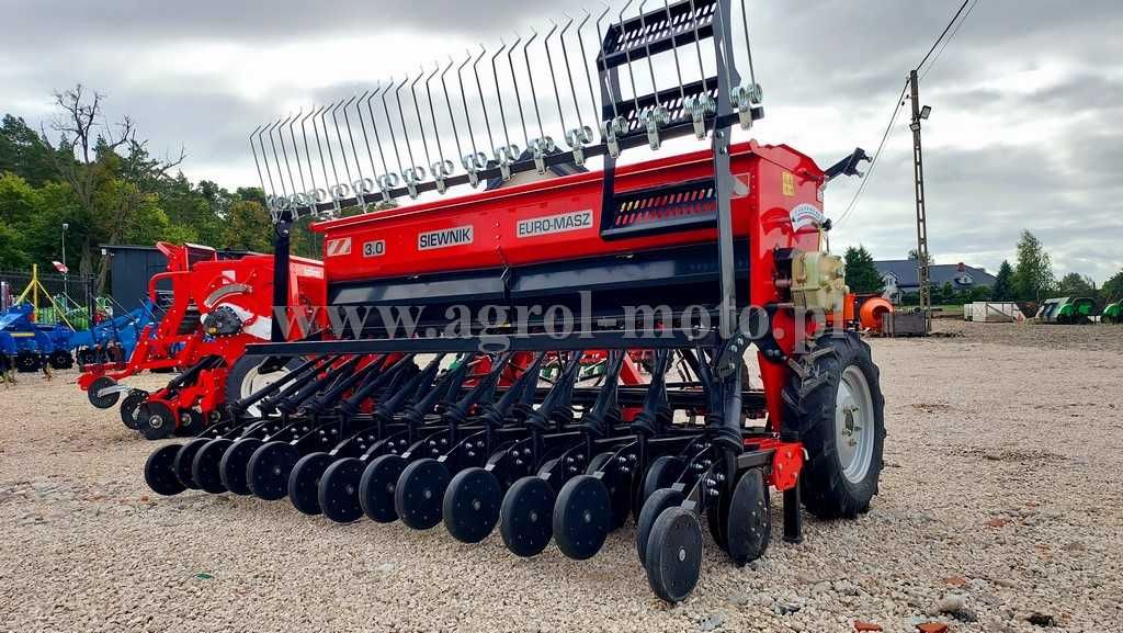 Siewnik zbożowy EURO MASZ 2.5 3m stopkowy talerzowy OZDOKEN AGRO MASZ