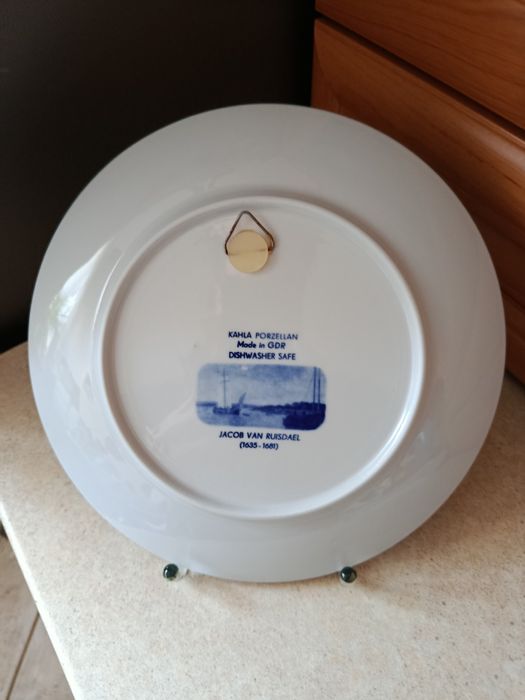 Śliczny stary talerz patera porcelana Kahla