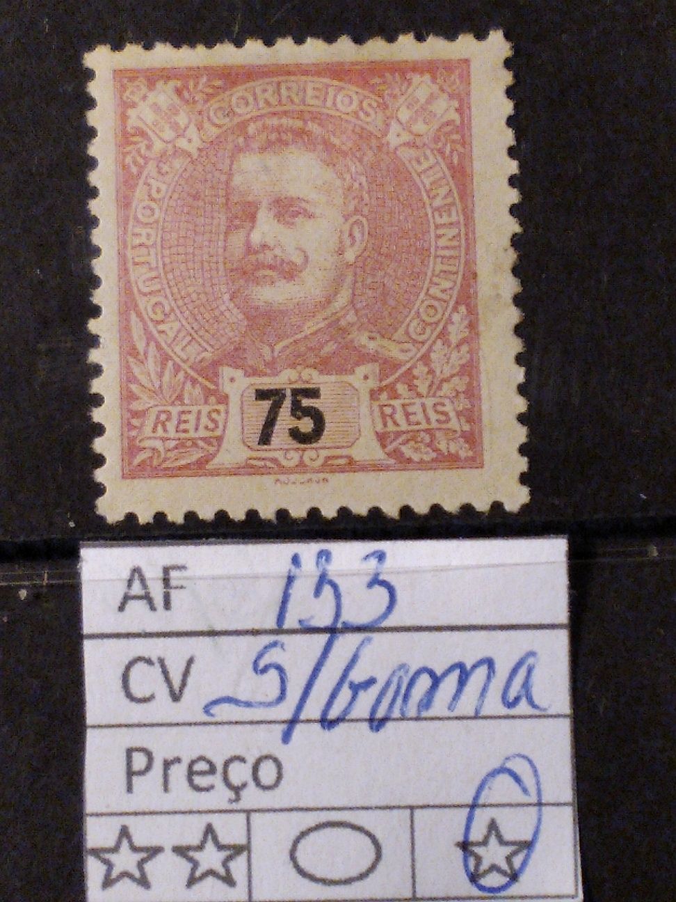 1895/96 Selos Da Série D° Carlos I MLH * Sem Goma