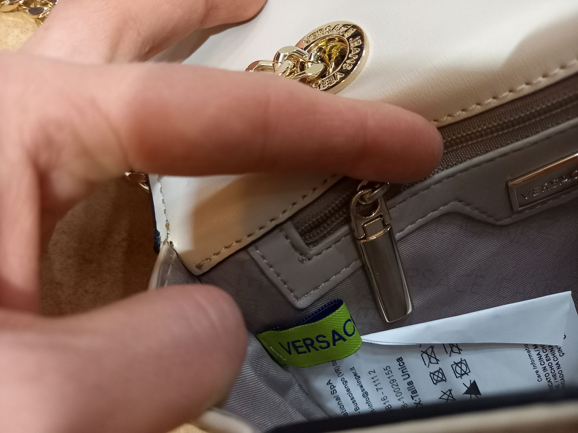 Torebka Versace beżowa