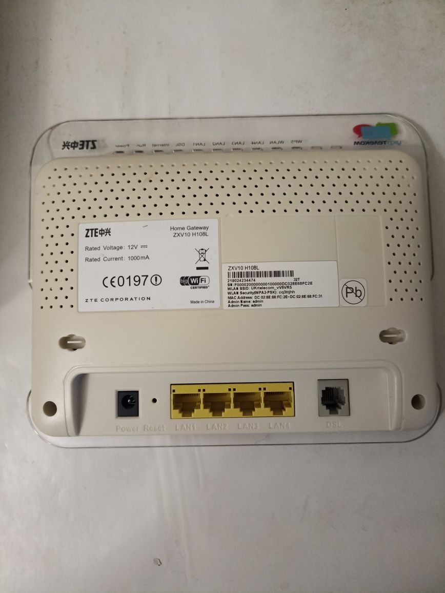 ADSL-модем ZXV10 H108L