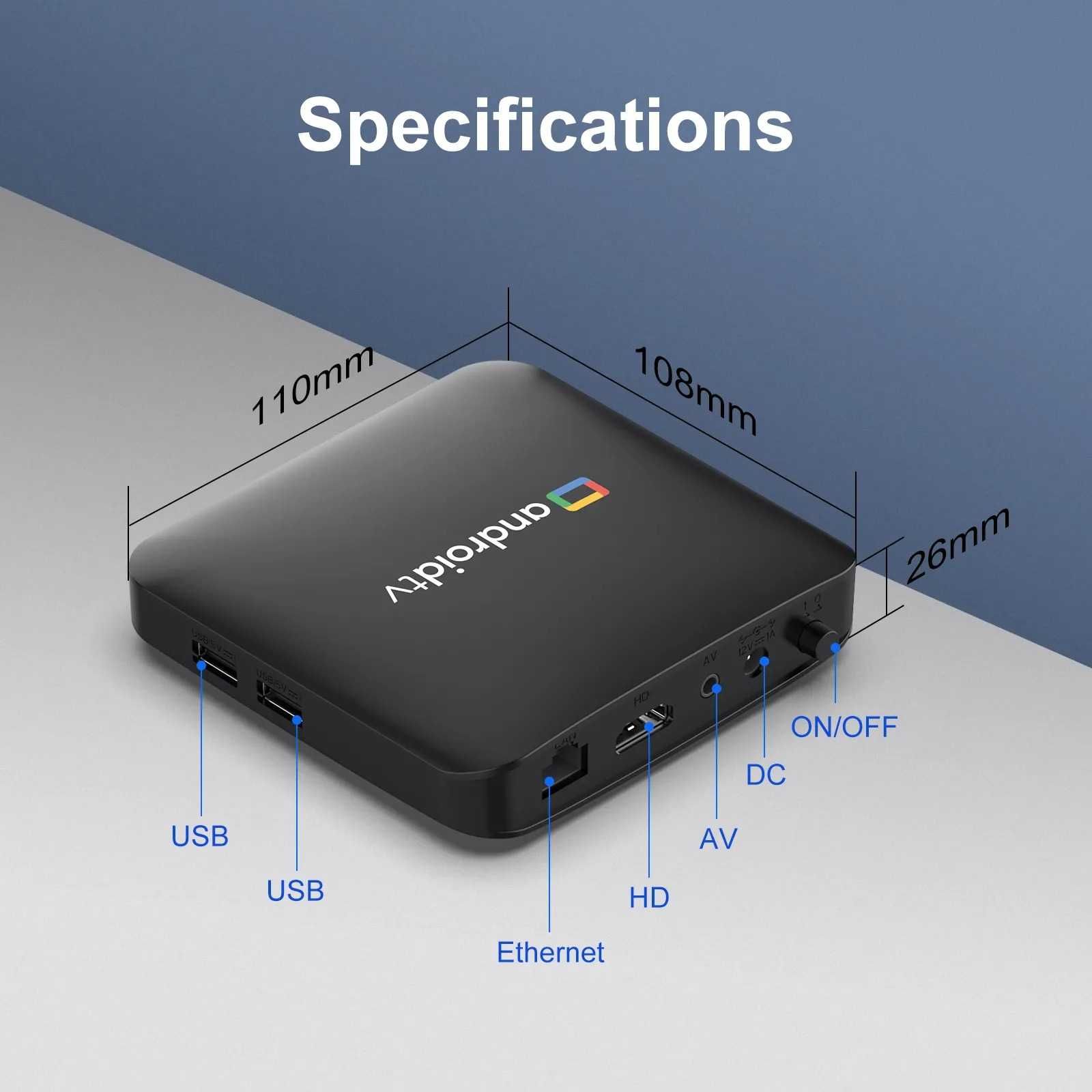 Смарт приставка H96 Max S905L3 Android TV 14