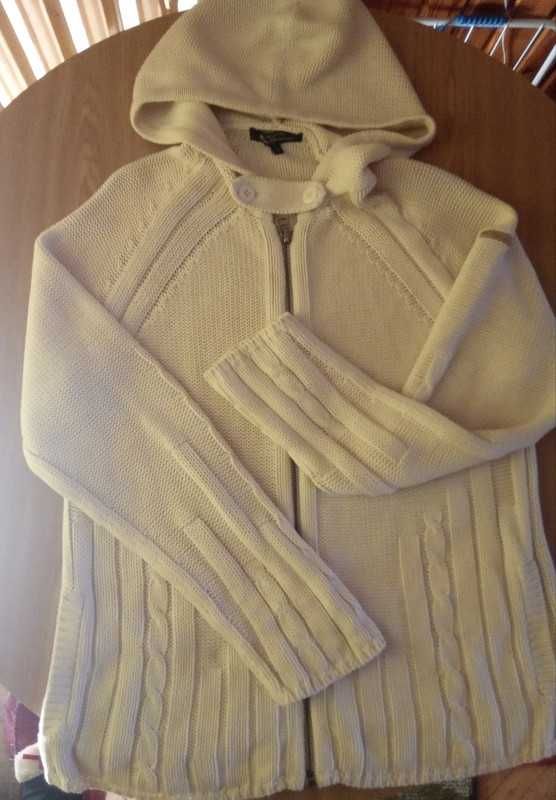 Sweter damski z kapturem bawełna 100%