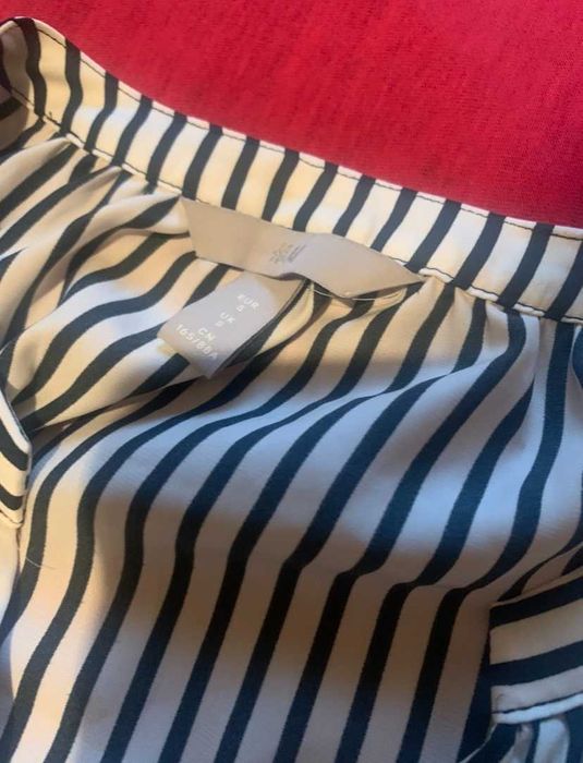 Стильное кэжуал платье рубашка H&M в полоску р.S в идеале