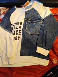 Bluza z jeansem l,xl