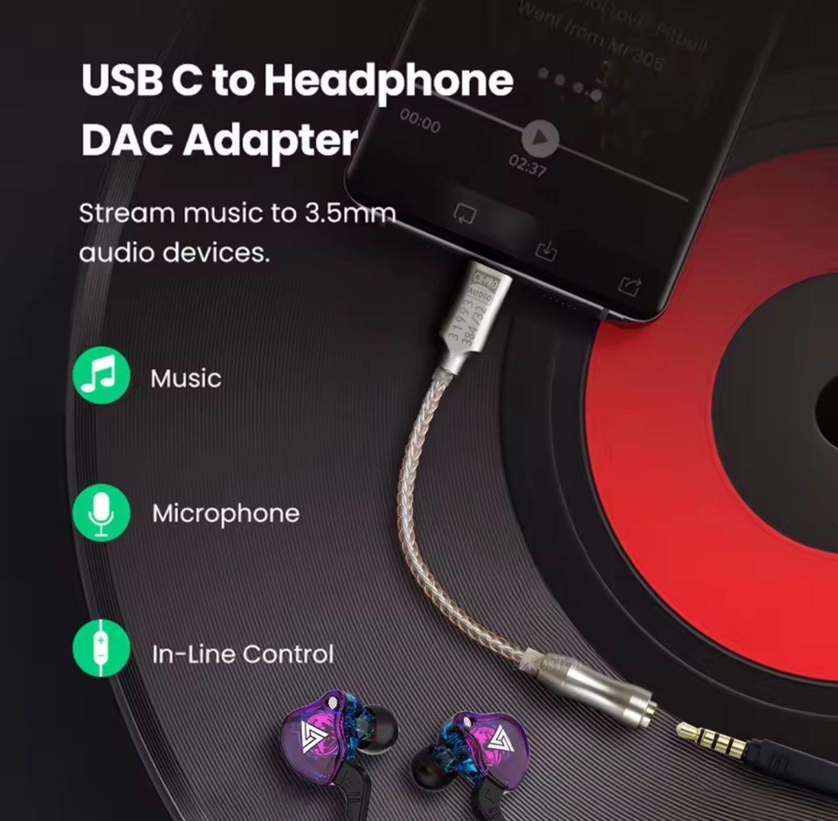 Dekoder DAC Hi-Res Audio - do słuchawek,wzmacniaczy