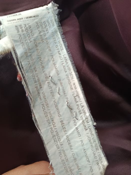 Wełniany płaszcz na jesień, przejściowy Mango, S