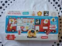 Puzzle z dziurką wóz strażacki 2+ 23 elementy CzuCzu