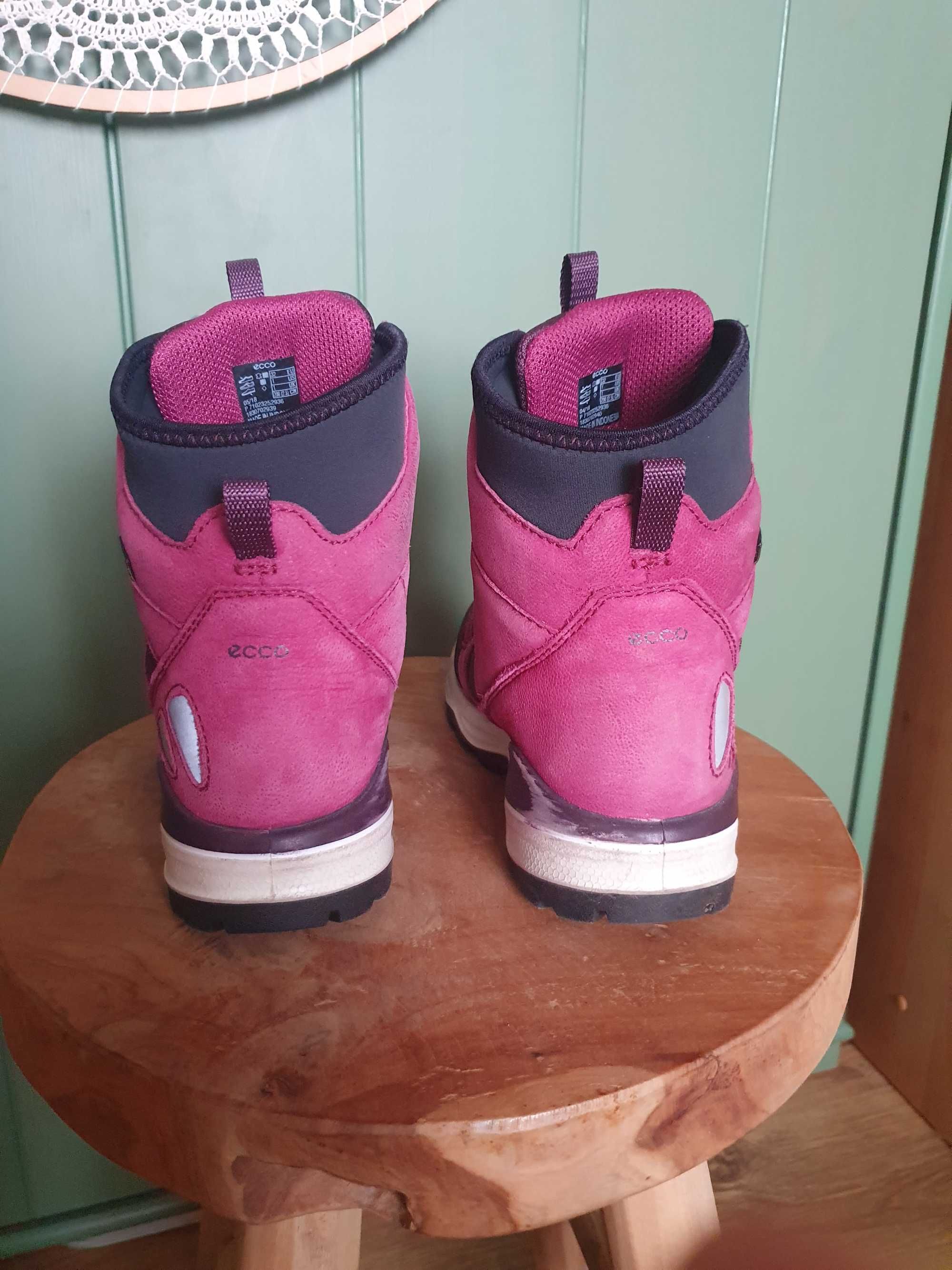 Dziecięce nubukowe buty zimowe Gore-Tex Ecco rozmiar 32